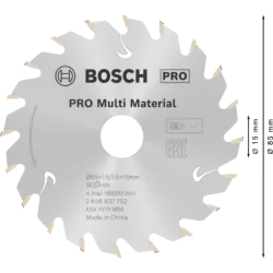 Lame de scie circulaire Bosch dents par pouce 30 Ø15mm, Ø85mm