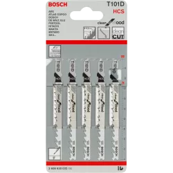 Lame de scie sauteuse HCS Clean Bois 100mm T101D - jeu de 5