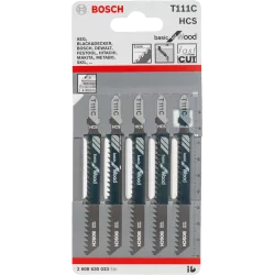 Lame de scie sauteuse HCS Bois 100mm T111C - jeu de 5