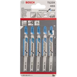 Lames de scie sauteuse T123XF Progressor for Metal - L 117 mm - jeu de 5