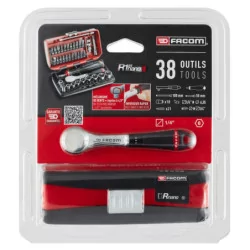 Coffret cliquet HP + douilles 1/4'' 6 pans - boîte NANO