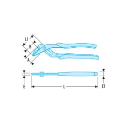 Pince multiprise 1000v 25cm 180A.VE