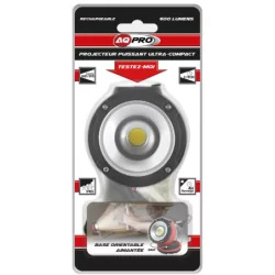 Projecteur ultra compact rechargeable 600lm aqpro