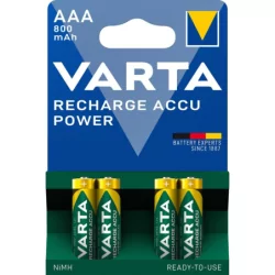 Piles Rechargeables AAA / HR03 800mAh Varta Accu - blister de 4