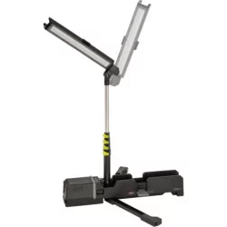 Projecteur de chantier LED avec mât télescopique sur batterie 7700lm sans batterie