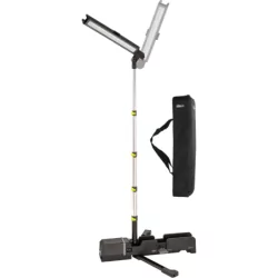 Projecteur de chantier LED avec mât télescopique sur batterie 7700lm sans batterie
