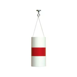 Fardier cylindrique blanc avec bande retro rouge