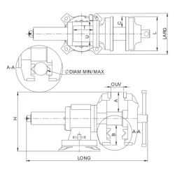 Etau multifonction mors acier