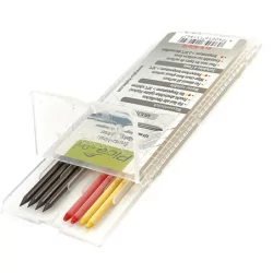 Porte-mines pica-dry étui de 8 mines 4 graphite 2 rouges 2 jaunes