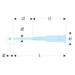 Tournevis de précision Micro-Tech 3 x 75mm empreinte Pozidriv