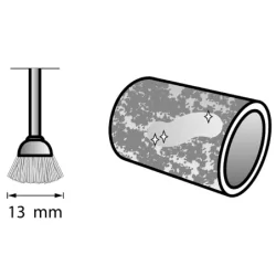 Brosses laiton boisseau D.13mm Dremel 536 - Lot de 2