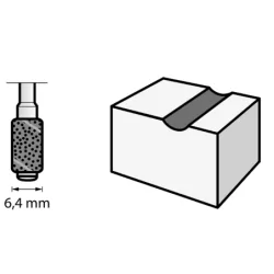 Bande ponçage diam 6,4mm gros grain Dremel 431 - Lot de 6