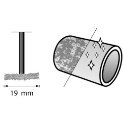Brosse inox couronne D. 19mm Dremel 530 - Lot de 2