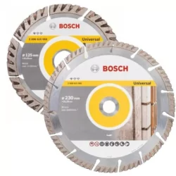Disque diamant 1 en 125 mm et 1 en 230 mm lot de 2