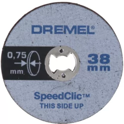 Disque EZ SpeedClic D. 38mm ep 0,75mm pour métaux Dremel S409 - Lot de 5