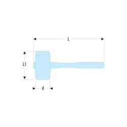 Maillet bois lamelle frette 50mm