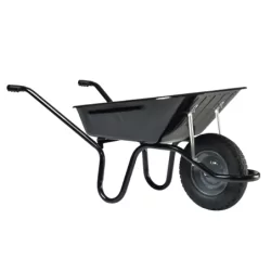 Brouette Aktiv Premium 100 litres peinte noire roue gonflée
