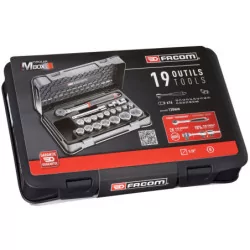 Cliquet et douilles 1/2 coffret de 19 pièces