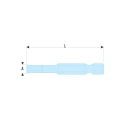 Embout de vissage 1/4 6 pans 3,0 L 50 mm