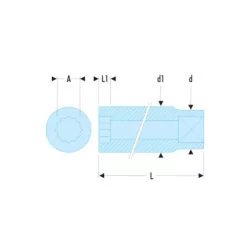 Douille S. 1/2' - 12 pans 1' - S.1P