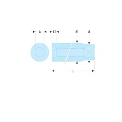 Douille 1/2' longue - 12 pans 3/4 - S.3/4L