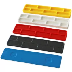 Cale plate 100 x 24 mm pour carrelage assortiment de 1 a 5 mm - 50 pièces