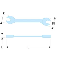 Clé à fourche 7/32x9/32'