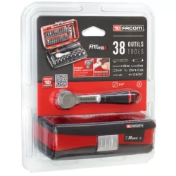 Coffret cliquet HP + douilles 1/4'' 6 pans - boîte NANO