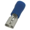 Cosse plate femelle isolée bleue