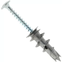 Cheville autoforeuse zamak pour plâtre Drive TP12 avec vis tête plate boîte de 100