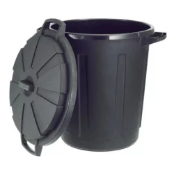 Poubelle 75 litres avec couvercle - Réf 13001 - 802838