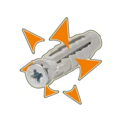 Cheville nylon Pro6 sans vis pour matériaux pleins et creux