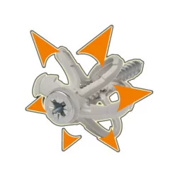 Cheville nylon Pro6 sans vis pour matériaux pleins et creux