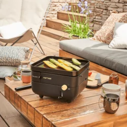 Plancha gaz Nomad acier noir Forge Adour 1 feu