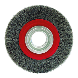 Brosse circulaire fil acier ondulé pour touret