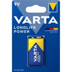 Pile alcaline varta power longlife 6LR61 9v - bister de 1