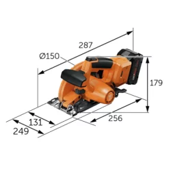 Scie circulaire AHKS 18-57 AS sans fil machine seule en coffret L-boxx