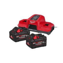 Pack NRG 18V, 8.0 AHx2 + chargeur double FORGE Red Li-ion M18 - M18 FORGENRG-802DBSC