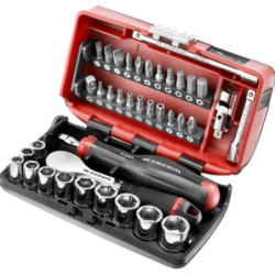 Coffret cliquet HP + douilles 1/4'' 6 pans - boîte NANO