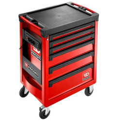 Servante 6 tiroirs roll M3 rouge