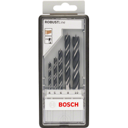 Mèche bois robustline DE 4 à 10 mm - lot de 5