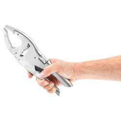 Pince-étau 250 mm à becs longs boutonnière 5 positions grande capacité d'ouverture