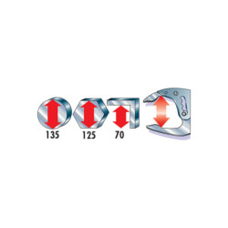 Pince-étaux de grande capacité jusqu'à 135mm chromé longueur 274mm