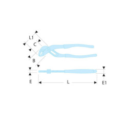 Pince multiprise entrepassée 250 mm gaine cpe
