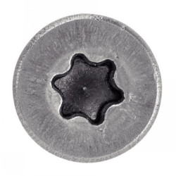 Vis pour bois tendre tête fraisée six lobes inox A2 filetage partiel