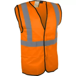 Gilet haute visibilité Orange fermeture auto-agrippante