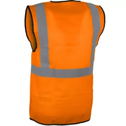 Gilet haute visibilité Orange fermeture auto-agrippante