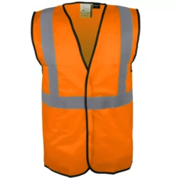 Gilet haute visibilité Orange fermeture auto-agrippante