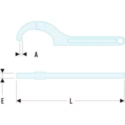 Clé à ergot modèle articulé à encoche latérale