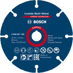 Disque à tronçonner Expert Carbide Multi Wheel 76 mm, 1 mm, 10 mm